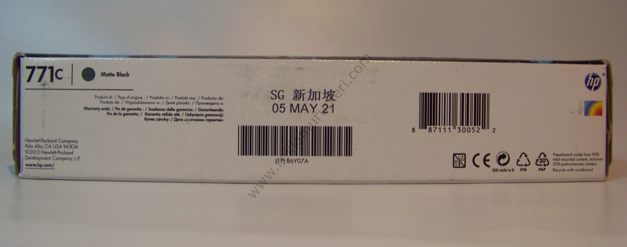 HP B6Y07A Matte Black Kartuş 775ml 2021 Tarihli