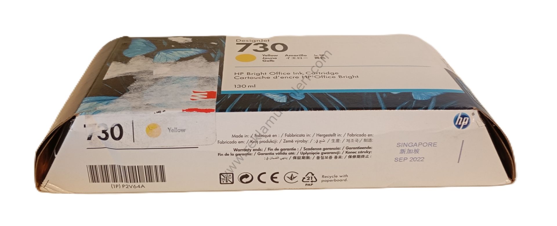 HP P2V64A Yellow Kartuş 130ml 2022 Tarihli