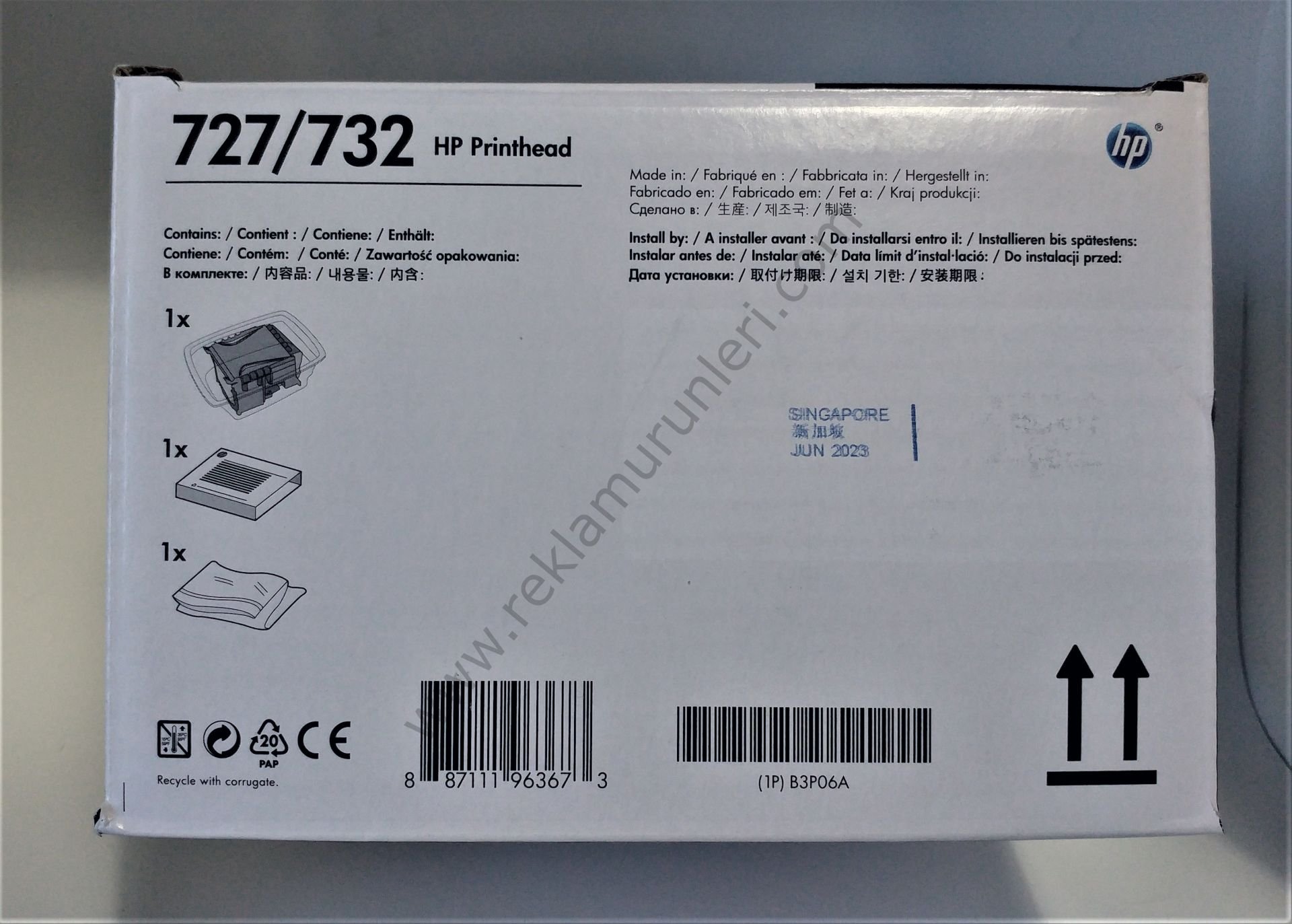HP B3P06A 727/732 Nolu Baskı Kafası 2023 Tarihli