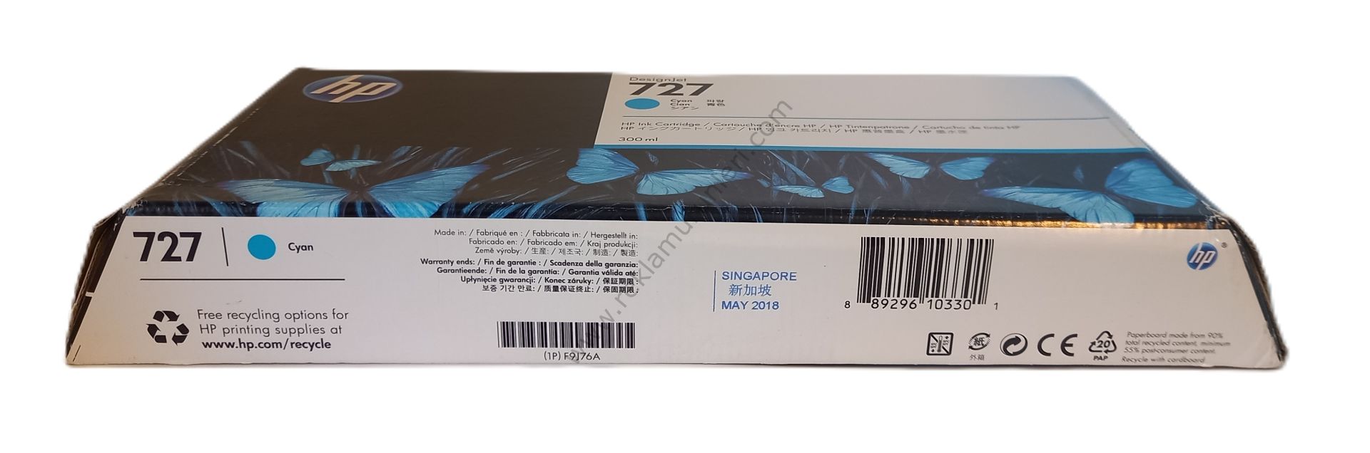HP F9J76A Cyan Kartuş 300ml 2018 Tarihli