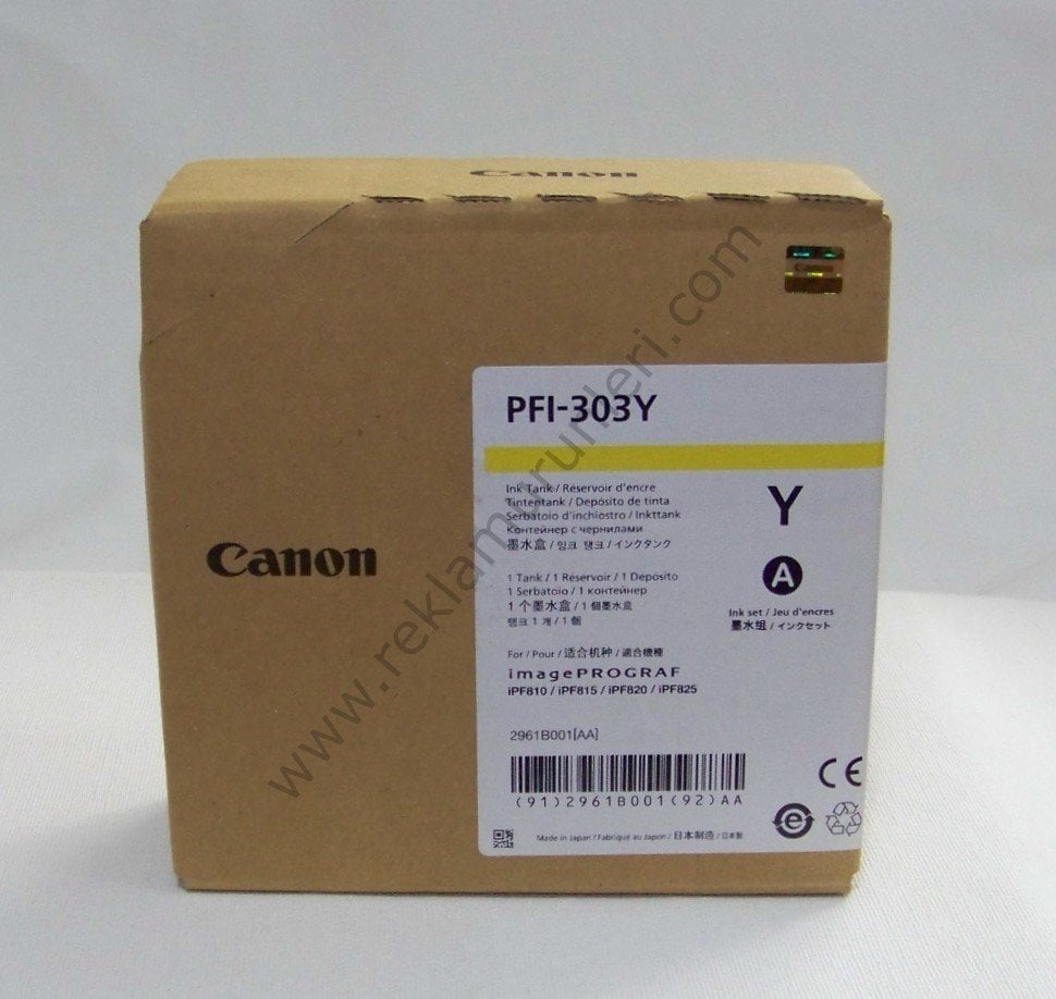Canon PFI 303Y Yellow Kartuş 330ml
