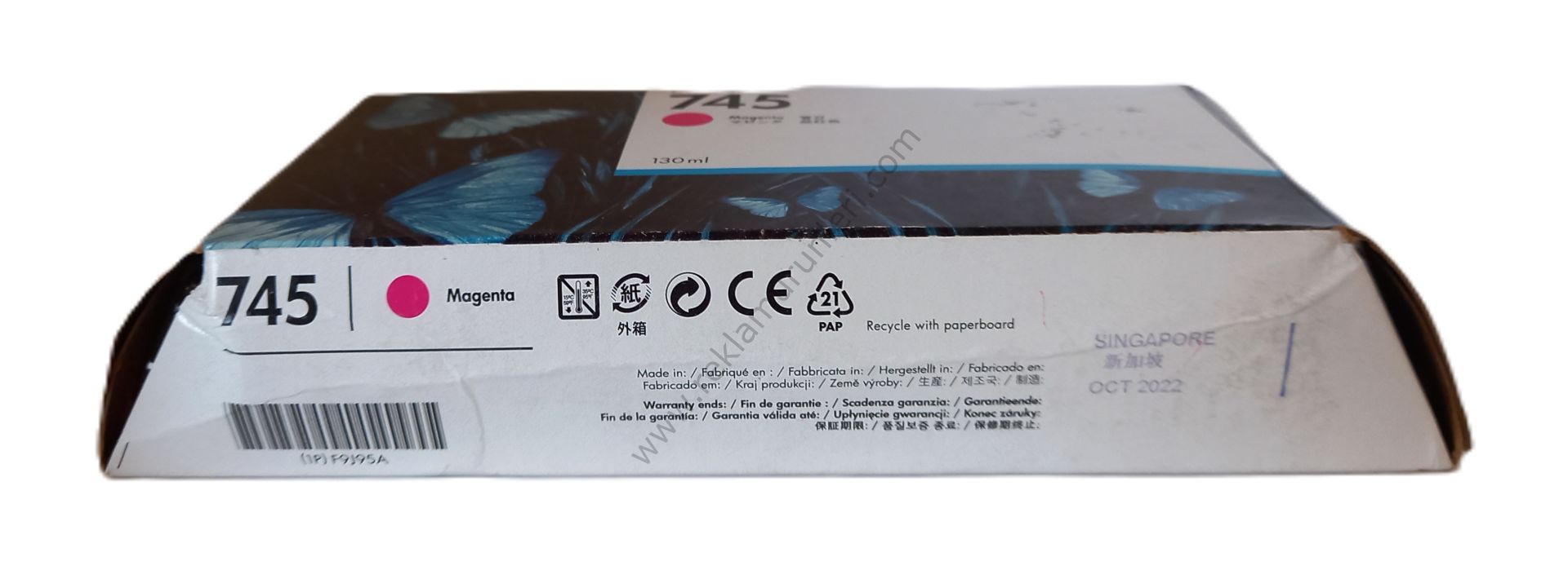 HP F9J95A Magenta Kartuş 130 ml 2022 Tarihli
