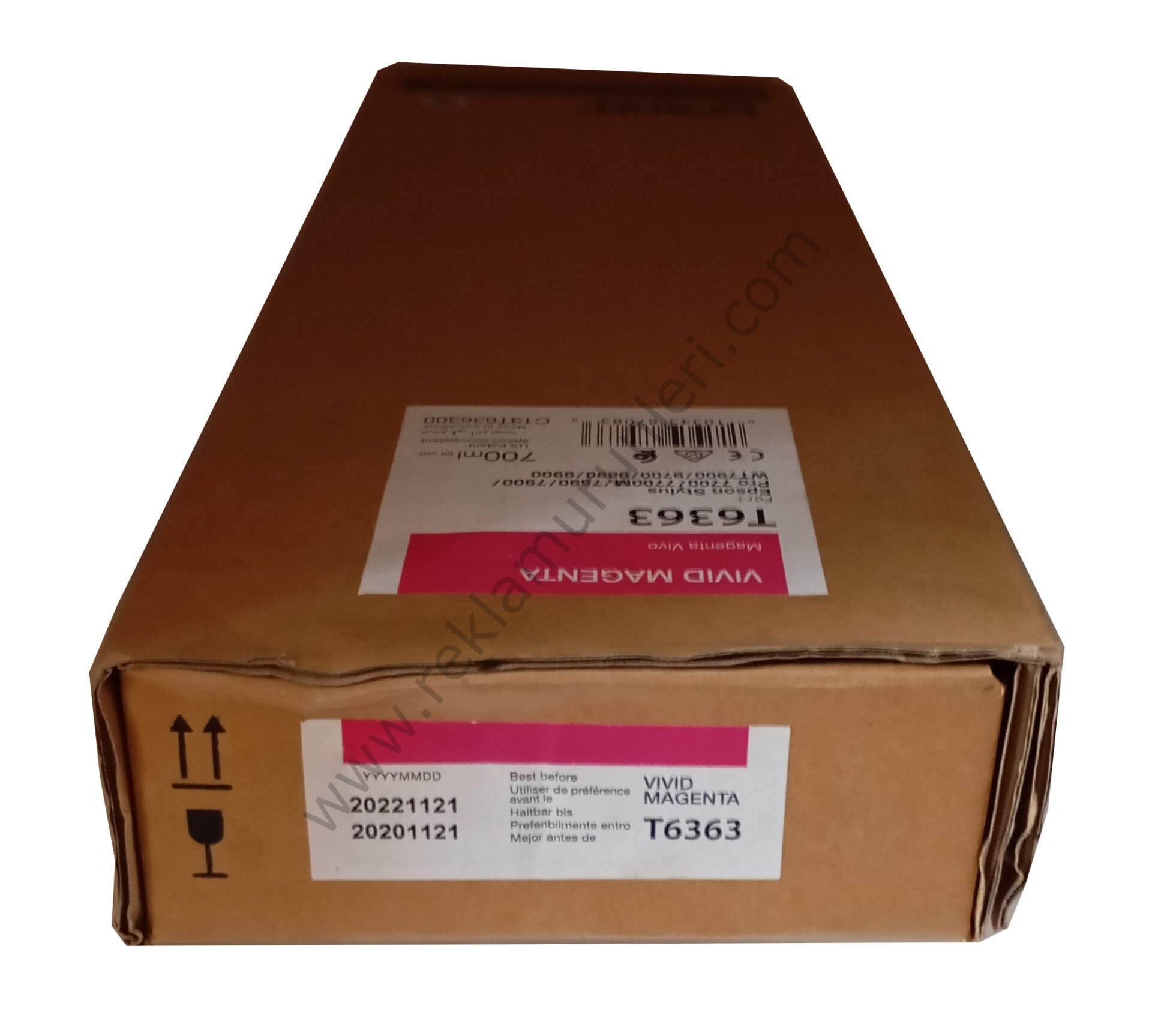 Epson T6363 Magenta 700ml Kartuş 2022 Tarihli