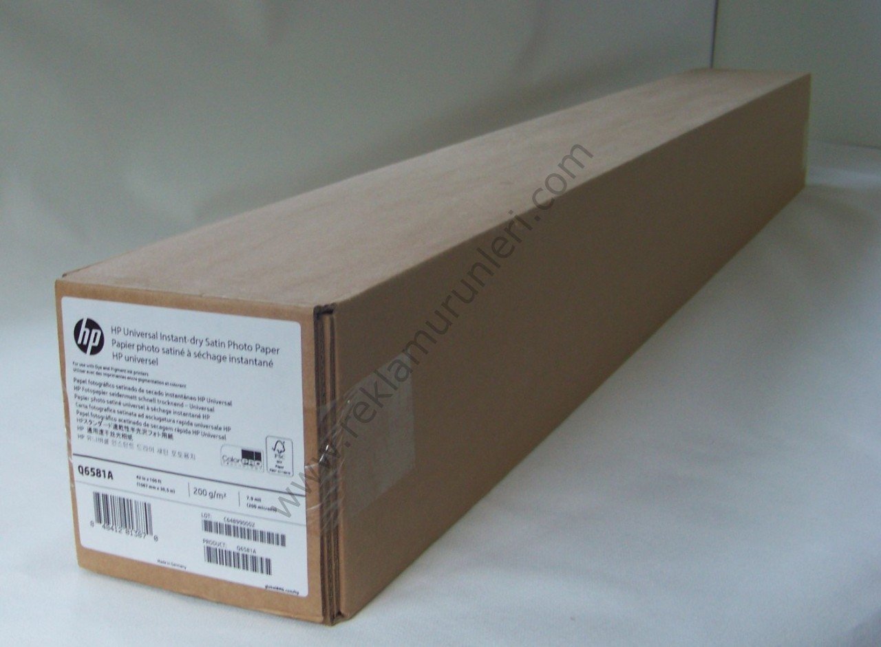 HP Q6581A Universal Instant-Dry Satin Photo Paper 200gr (1067cm x 30,5m)