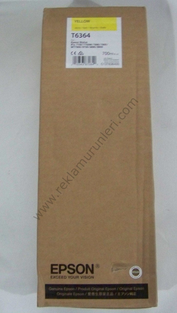 Epson T6364 Yellow 700ml Kartuş