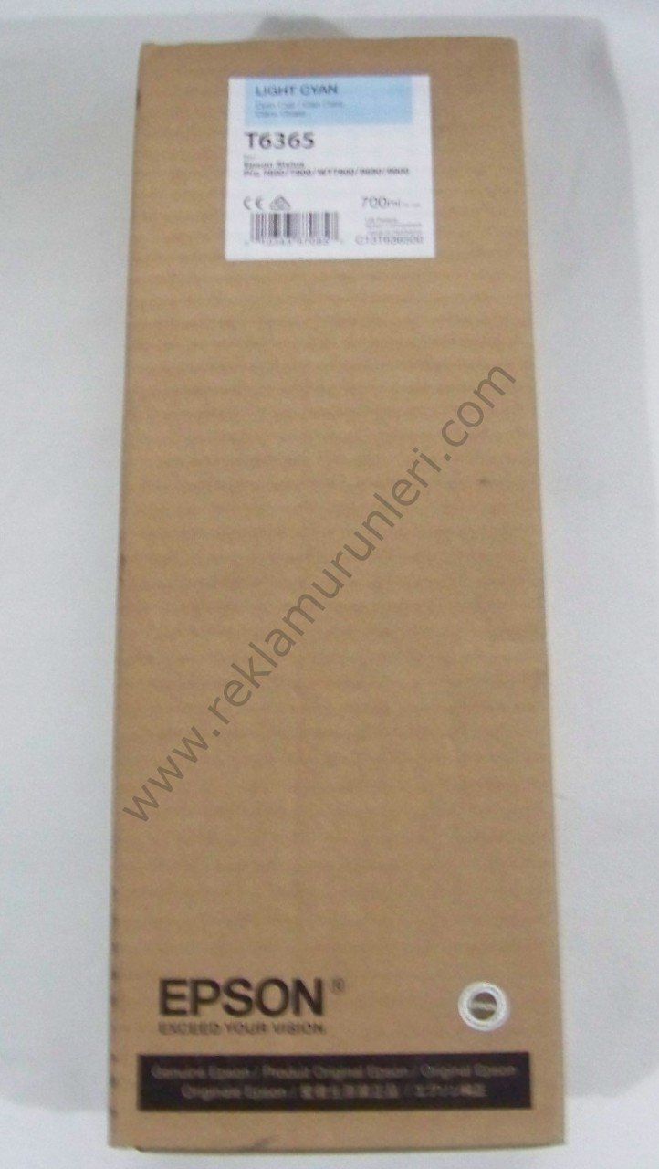 Epson T6365 Light Cyan 700ml Kartuş