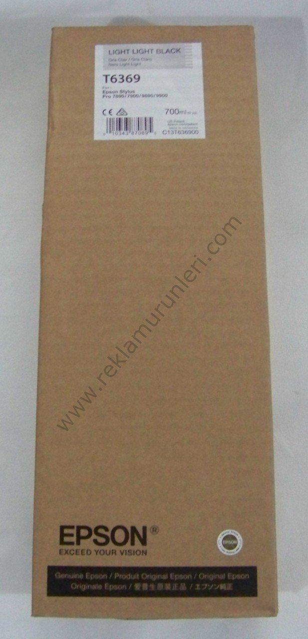 Epson T6369 Light-Light Black 700ml Kartuş