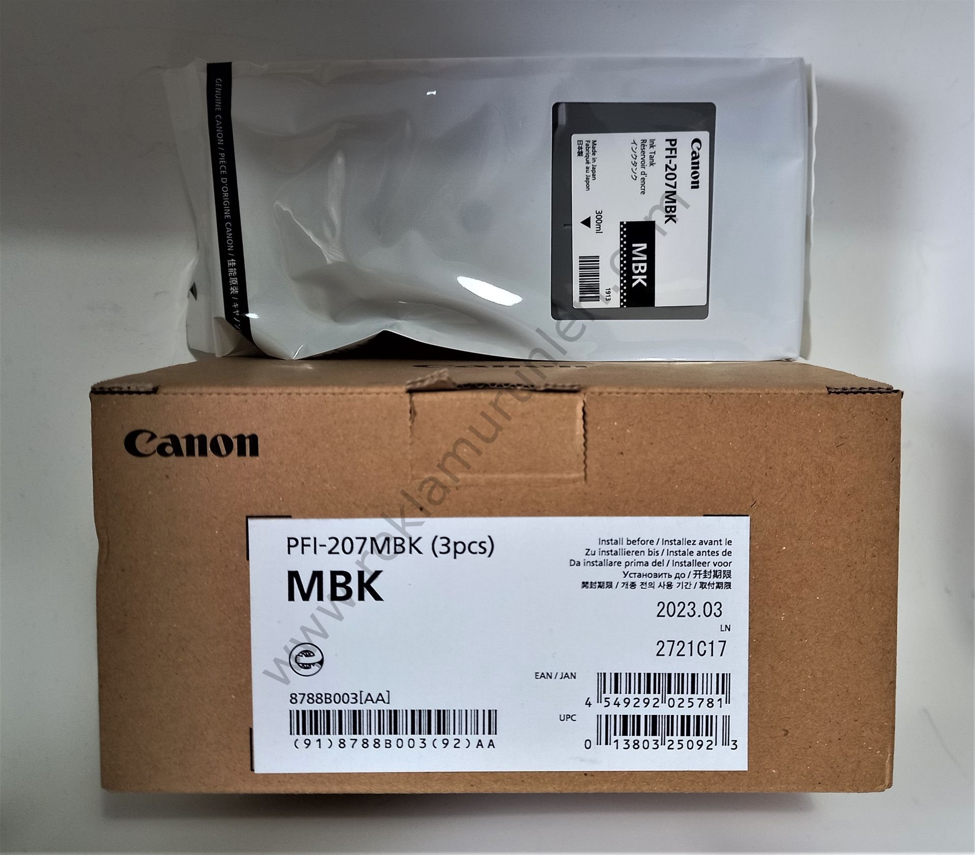 Canon PFI-207MBK Matte Black Kartuş 300ml 2023 Tarihli