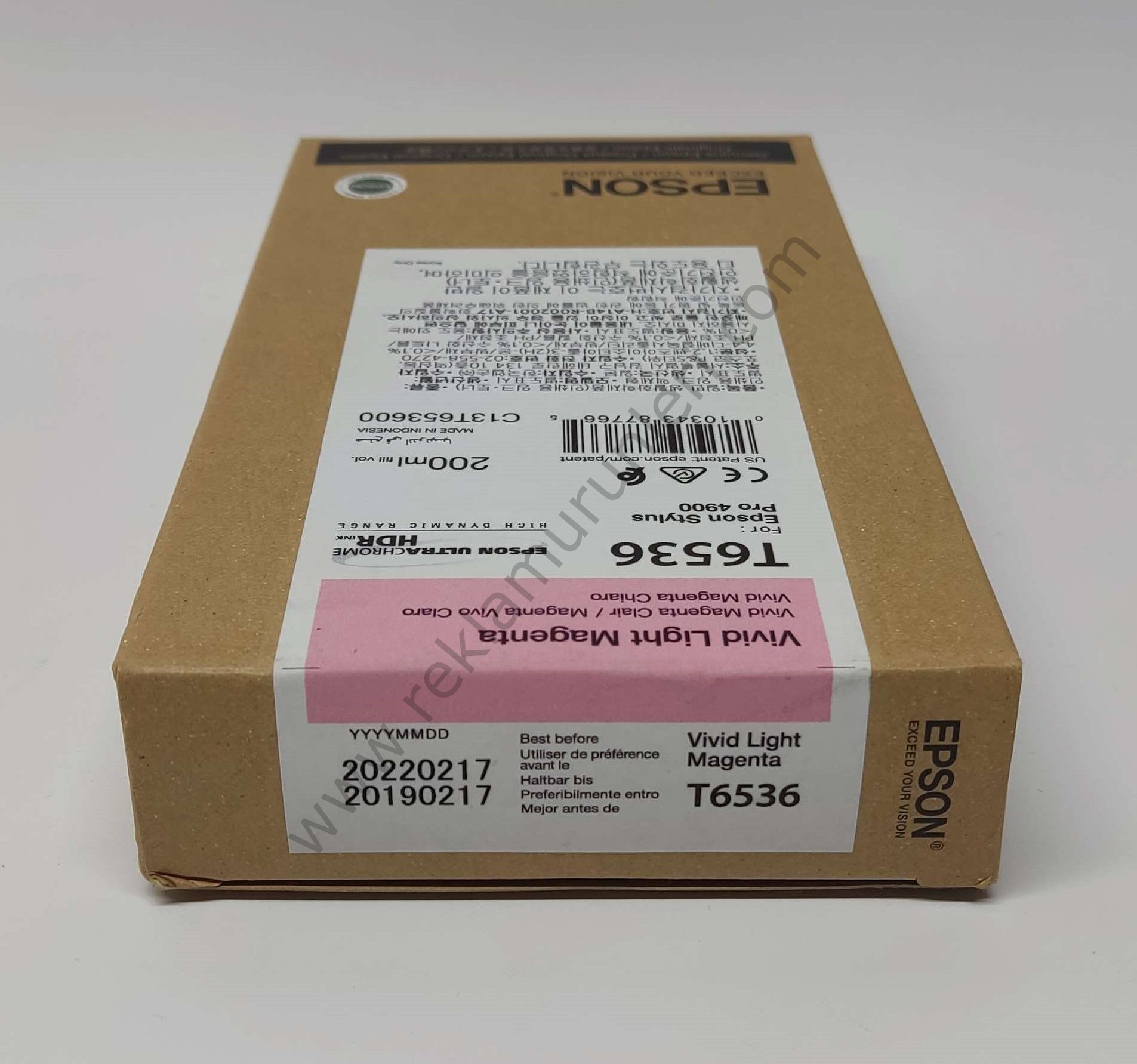 Epson T6536 Vivid Light Magenta 200ml Kartuş 2022 Tarihli