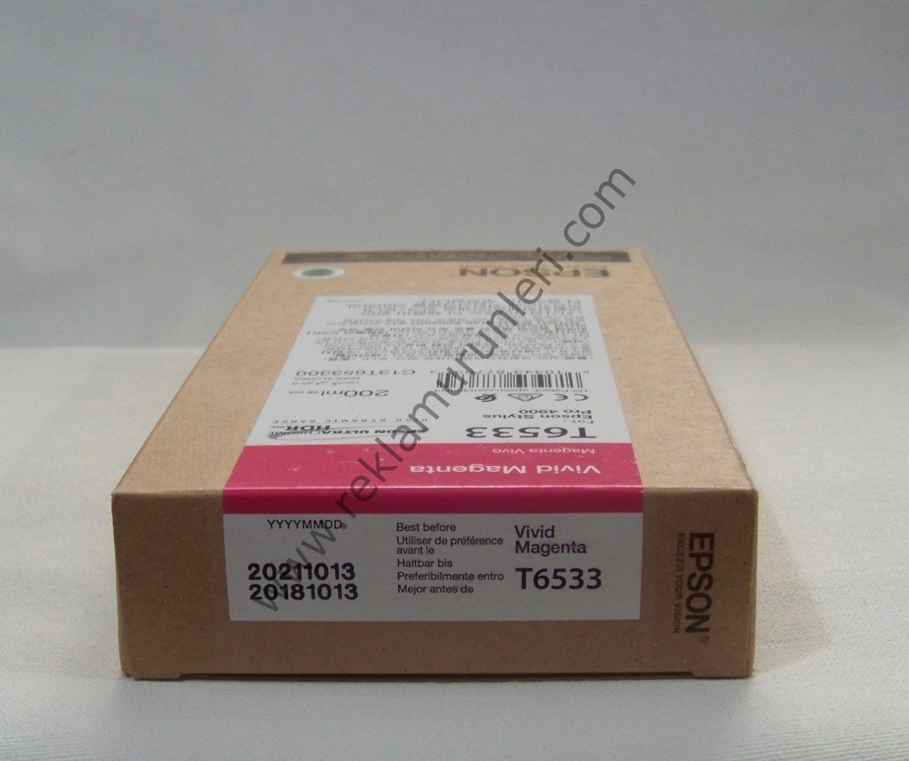 Epson T6533 Magenta 200ml Kartuş 2021 Tarihli