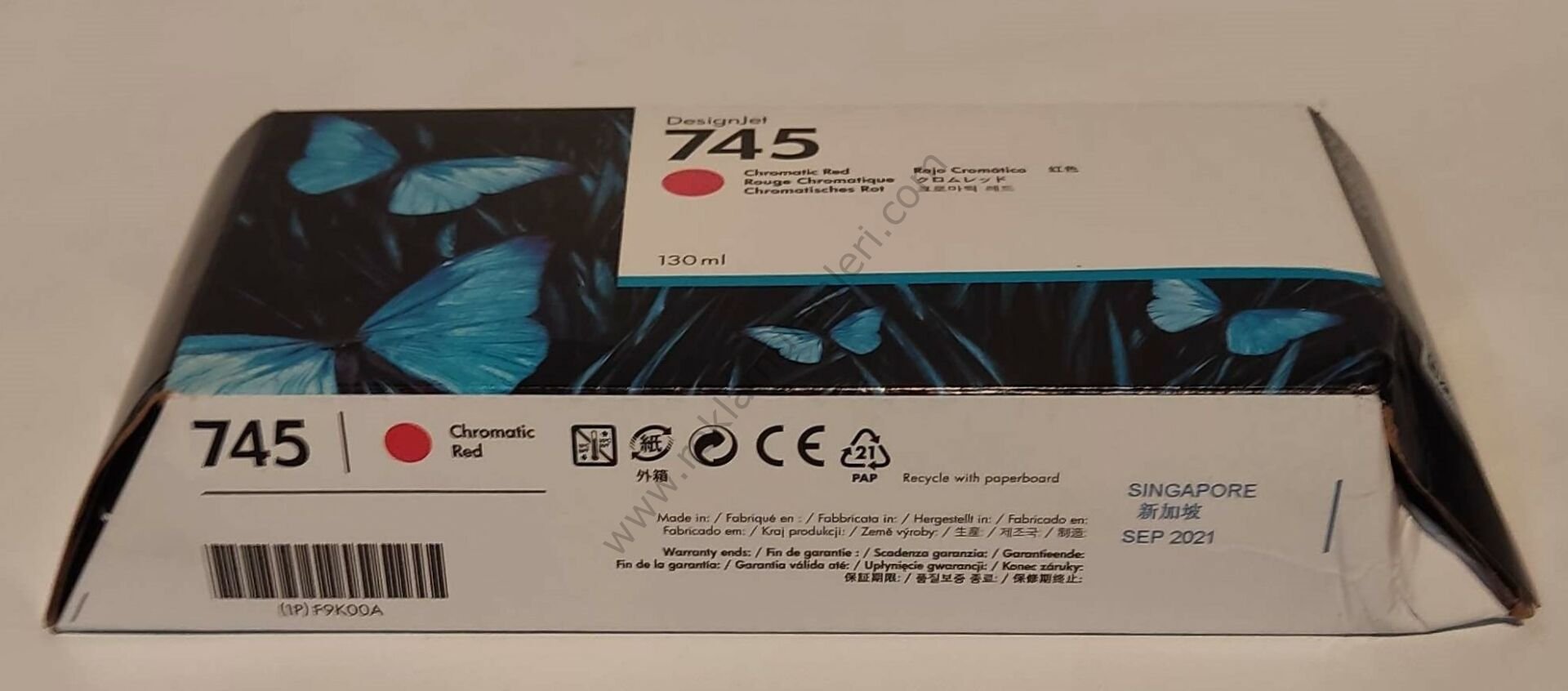 HP F9K00A Cromatic Red Kartuş 130ml 2021 Tarihli