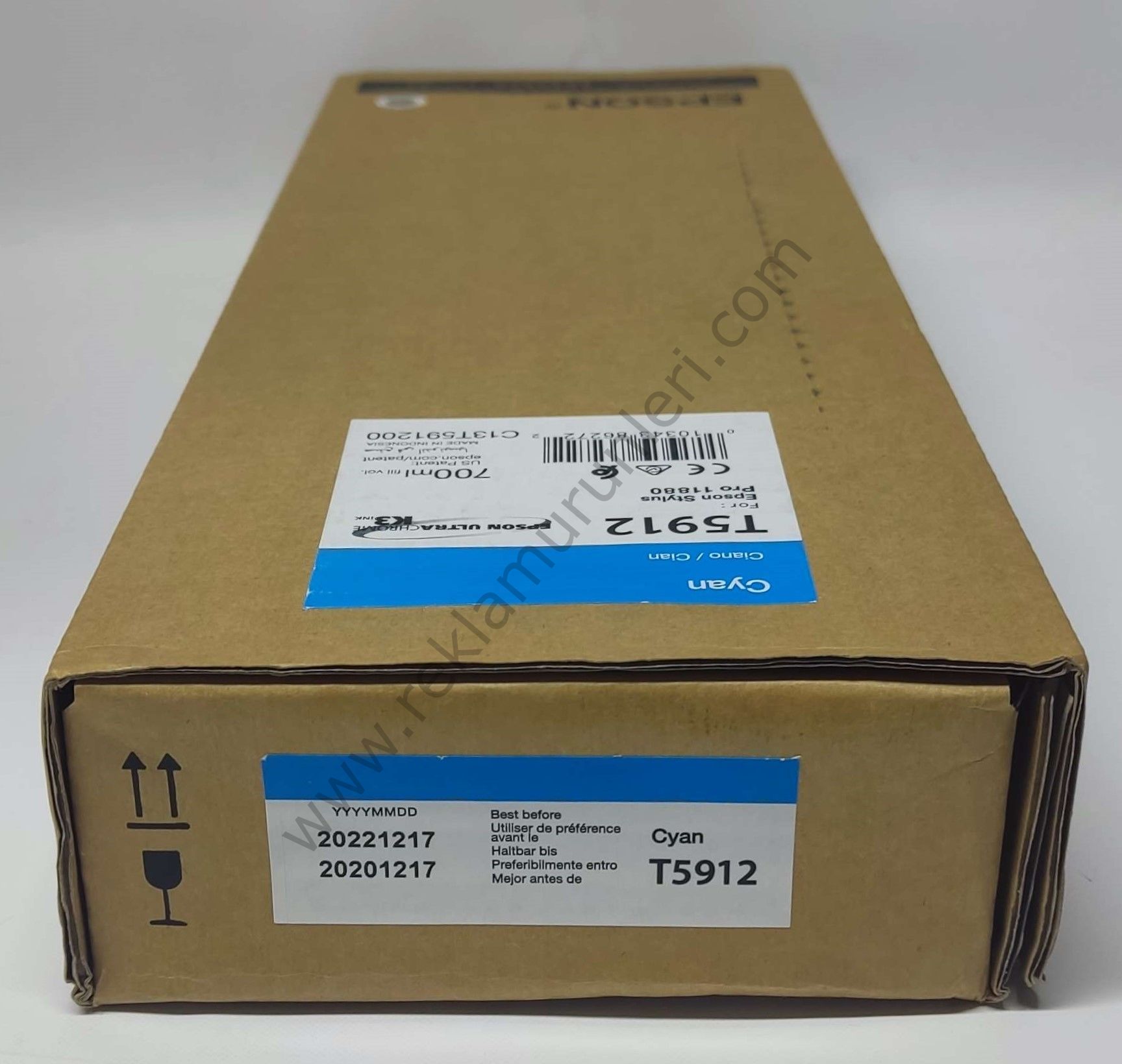 Epson T5912 Cyan 700ml Kartuş 2022 Tarihli