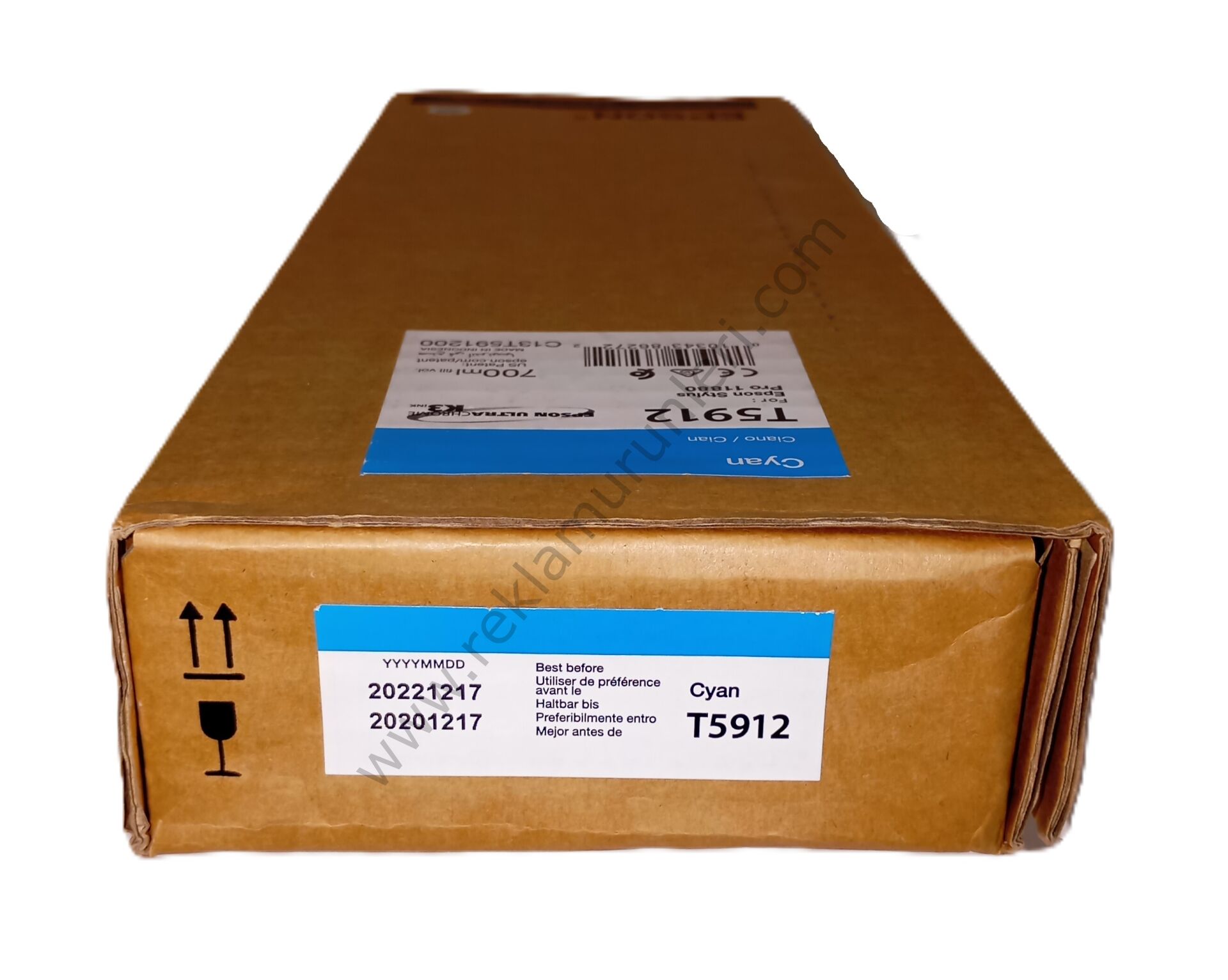 Epson T5912 Cyan 700ml Kartuş 2022 Tarihli